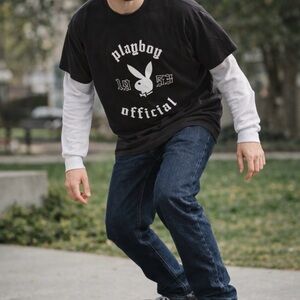 Skate Streetwear Men’s Small Playboy 1953 Official Layered Long Sleeve Tee